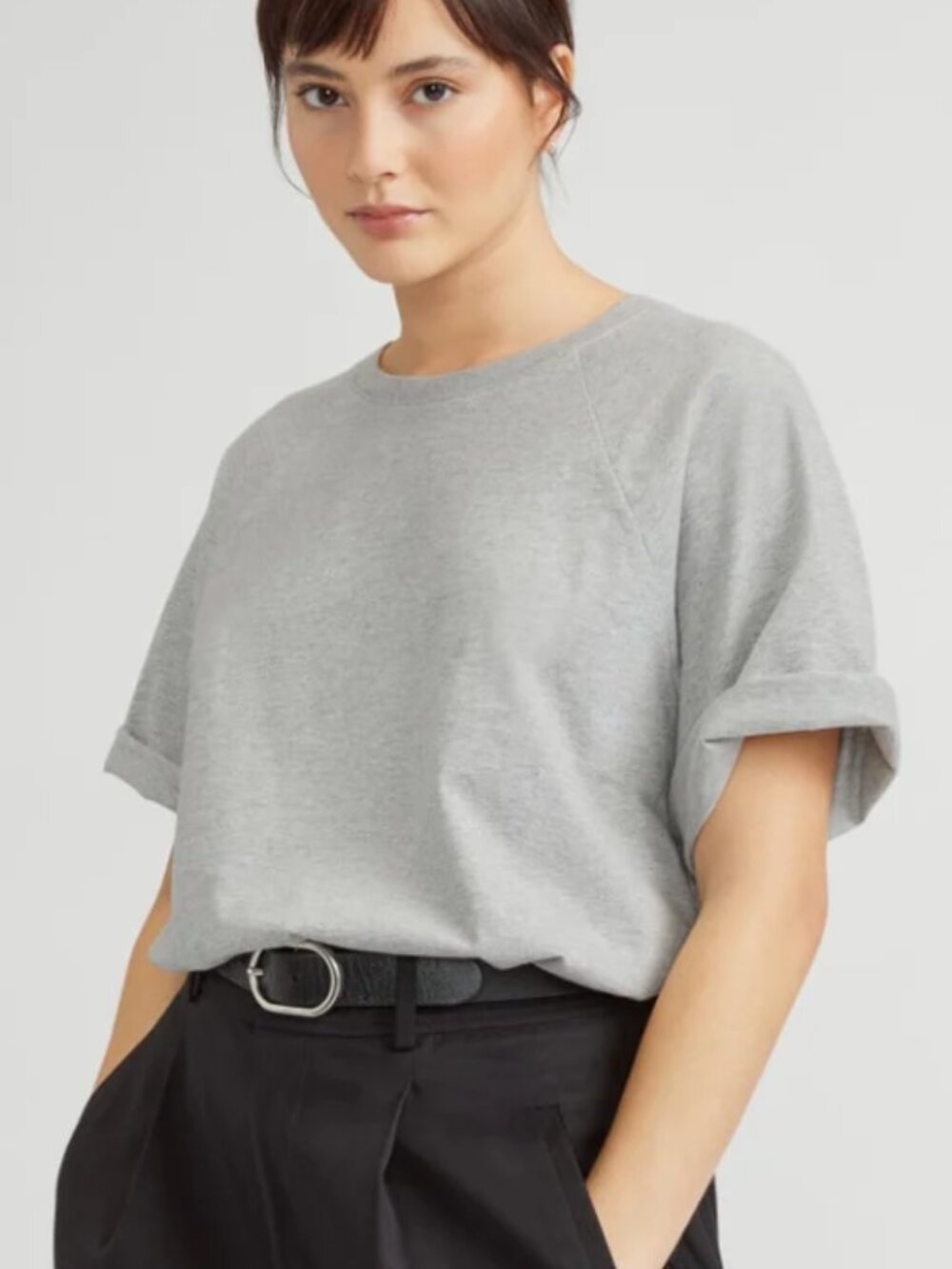 Everlane Gray Cotton Raglan Short Sleeve Tee - Size S